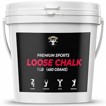 TITGGI 1 lb Gym Chalk Bucket - Includes Chalk Powder and A Chalk Ball - Multi-Purpose Hand Chalk for Rock Climbing Chalk, Gym Chalk, Weight Lifting Chalk and More