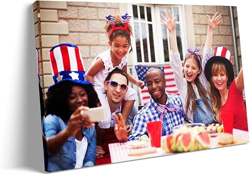 Vista 10 de Impresiones en lienzo personalizadas, 12 x 18 pulgadas, foto sobre lienzo que transforma tus fotos en impresionantes fotos enmarcadas de pared FOTO