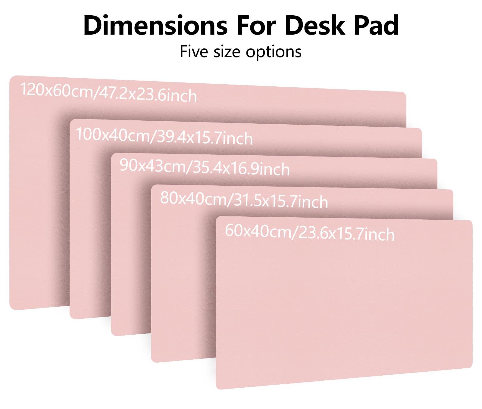 Niviy Tappetino Scrivania in Pelle PU 60x40 cm Rosa Tenero Impermeabile Antiscivolo Desk Mat