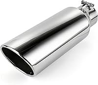 Vista 7 de RP Remarkable Power, punta de escape de 3.5" de entrada - 5" de salida, 12" de largo, de acero inoxidable con borde laminado EXT21