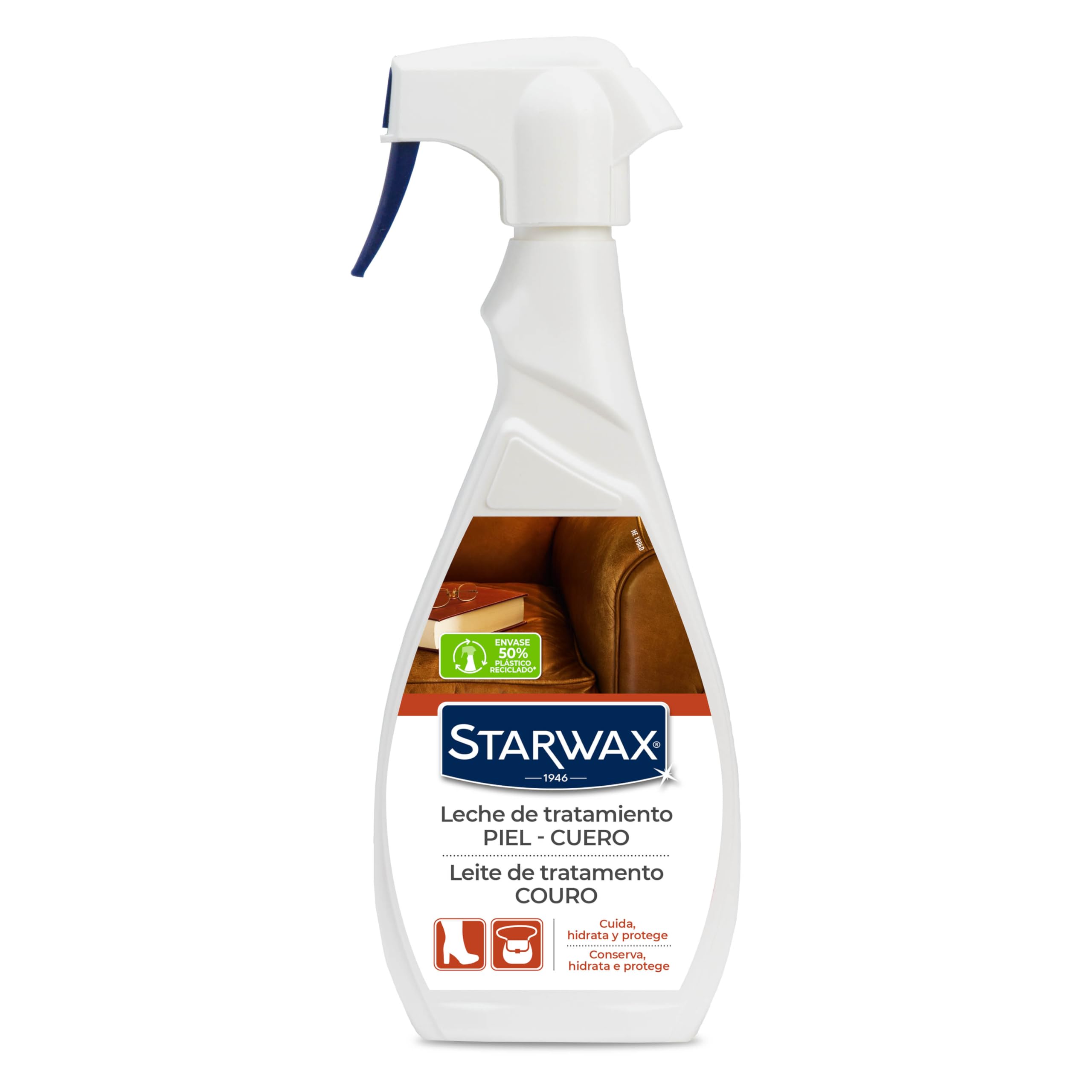 STARWAX - Leche para el Cuidado del Cuero - Limpia, hidrata y preserva - con lanolina - Spray 500ml - Sin aclarado -Práctico y fácil de usar