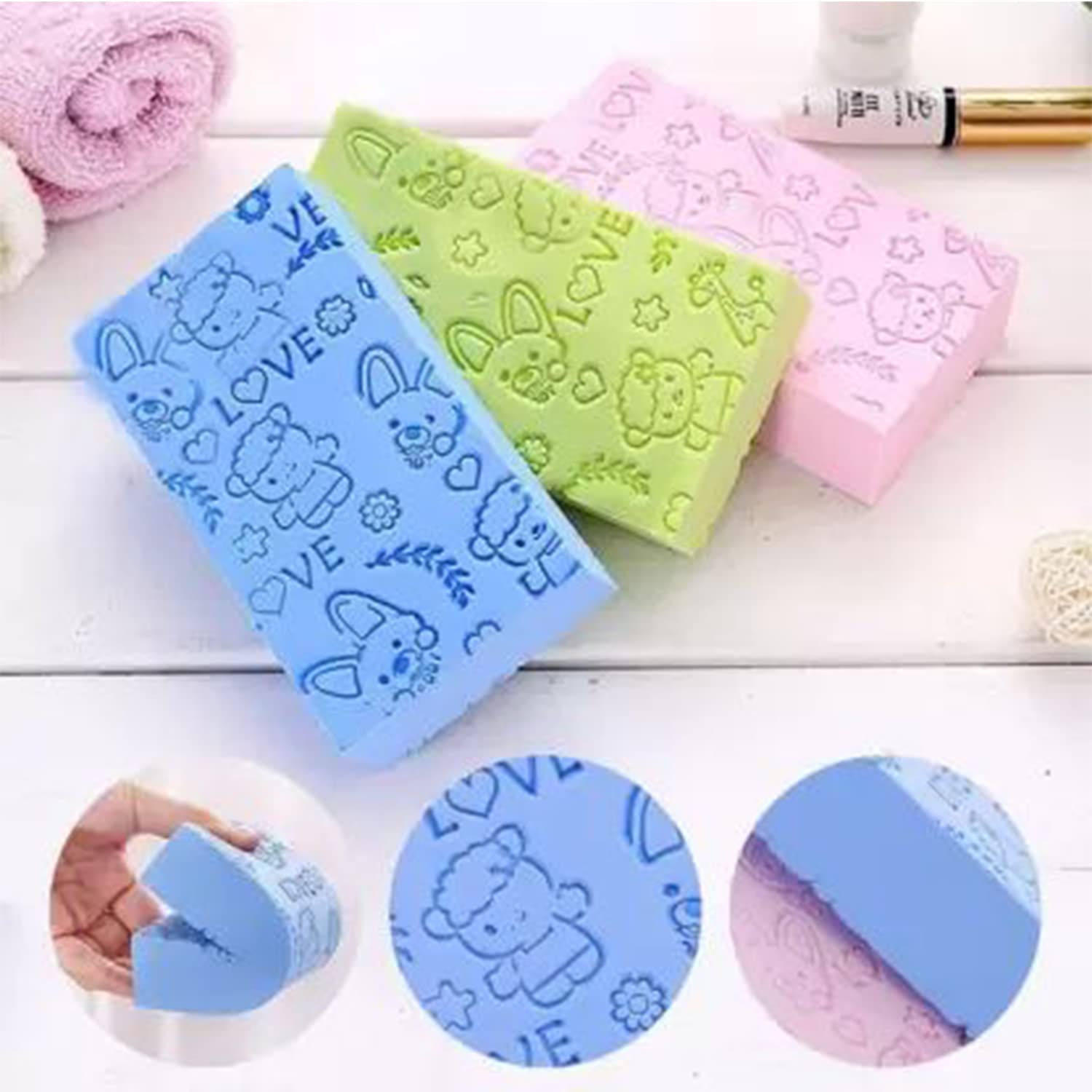 Glamlooks Professional Ultra Soft Exfoliating Sponge Asian Bath Sponge For Shower Japanese Spa Massager Dead Skin Remover Sponge For Body Face Scrubber Multicolor (pack of 3)-image-40