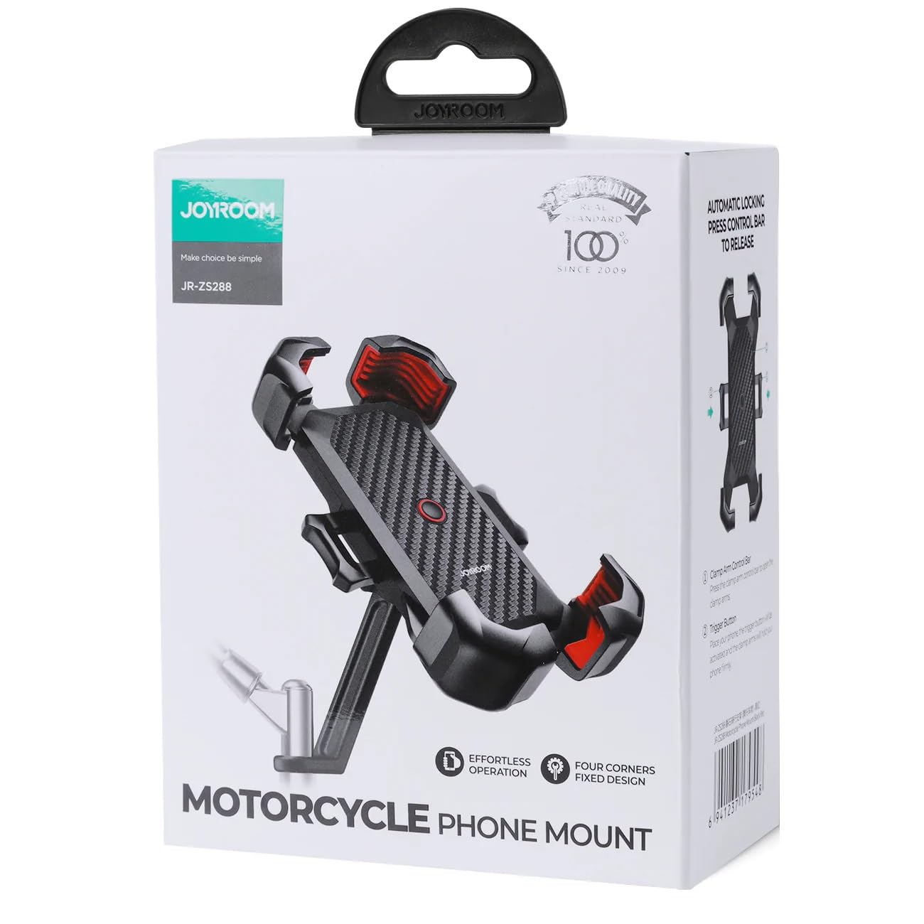 joyroom JR-ZS288 Uchwyt motocyklowy na telefony (czarny)
