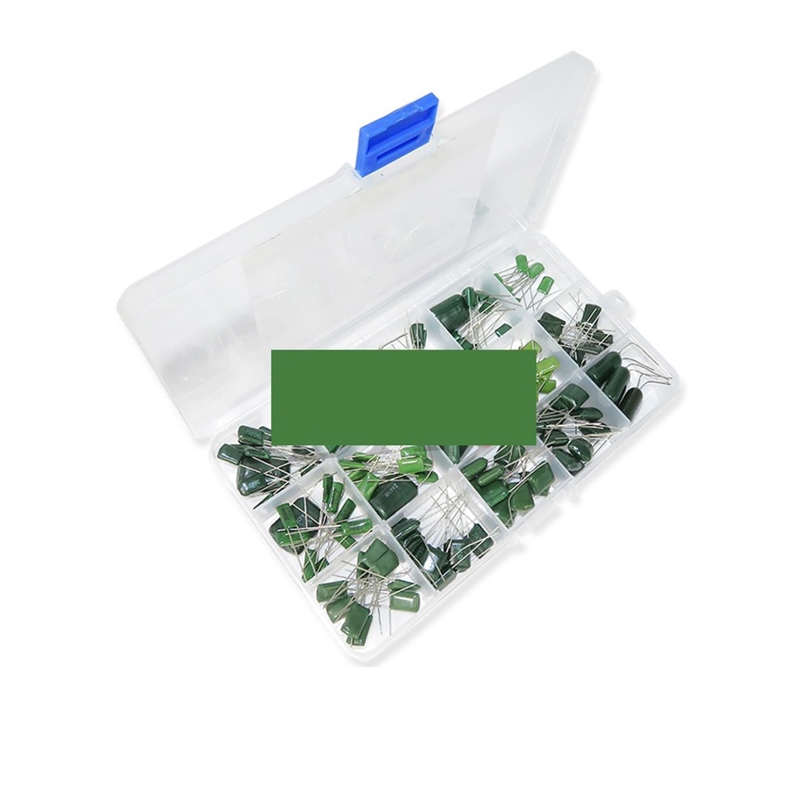 ICXLPMC 15Values 0.33NF 2A331J 470NF 2A474J 2A821J 2A102J 2A393J 2A474J Polyester Film Capacitor Assortment Box Kit 150PCS/Set