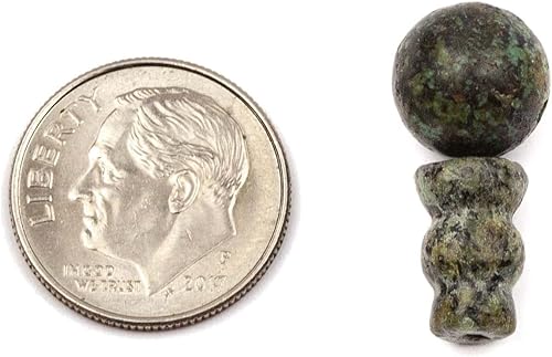 Miniatura 3 de Cherry Blossom Beads Piedra preciosa Mala Guru Bead  Turquesa africana  Tres agujeros 0.394 in redondo con torre de 0.276x0.394 in  Tres juegos por