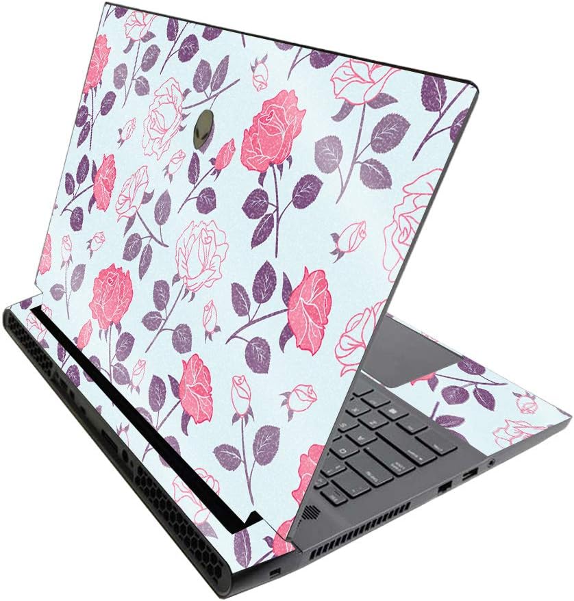 MightySkins Glossy Glitter Skin for Alienware M17 R3 (2020) & M17 R4 (2021) - Vintage Floral | Durable High-Gloss Glitter Finish | Easy to Apply and Change Style | Made in The USA