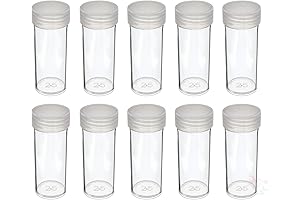 Round Clear Quarter-Sized Coin Storage Tubes