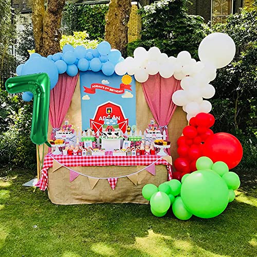 Image of TONIFUL 40 Inch Dark Green Large Numbers Balloon 0-9 Birthday Party Decorations,Foil Mylar Big Number 7 Balloon Digital 7 for Birthday Party,Wedding, Bridal Shower Engagement Photo Shoot, Anniversary