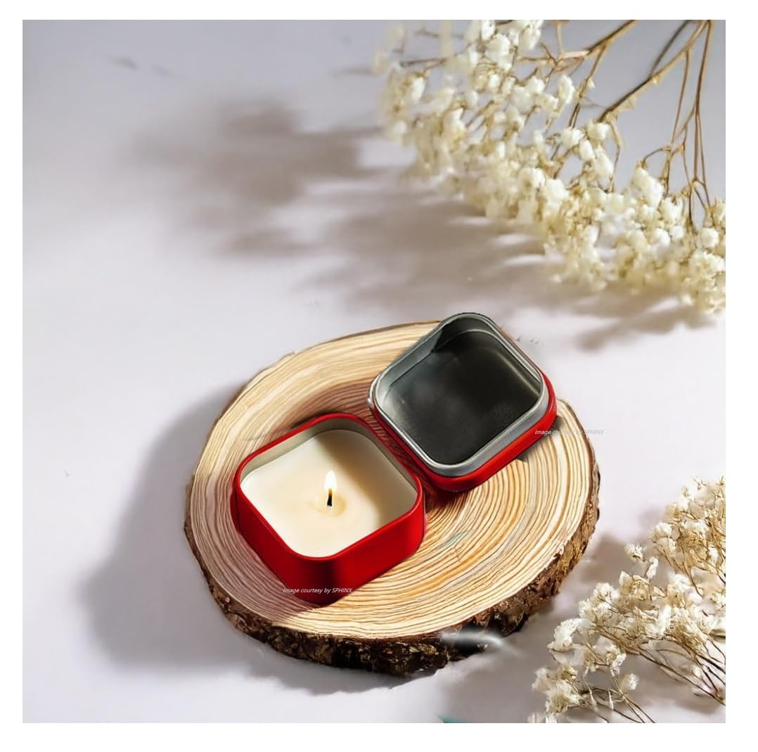 SPHINX Scented Soy Wax Candle – Vegan Fragrance, Tin Container, 20H Burn,Eco-Friendly,Ideal for Festivals, Diwali, Pooja, Housewarming, Gifts & Return Favours- (1 Piece, Rose)