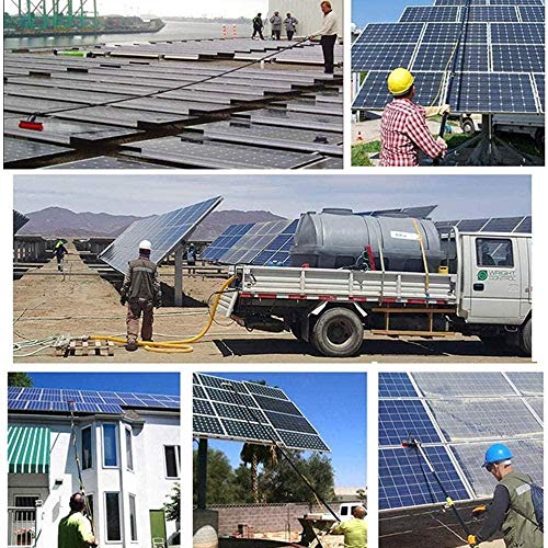 Teles - Kit di spazzole per la pulizia delle finestre, 6 m-10,8 m, per pannelli solari rotanti per sistemi fotovoltaici, strumento efficiente per la pulizia della casa
