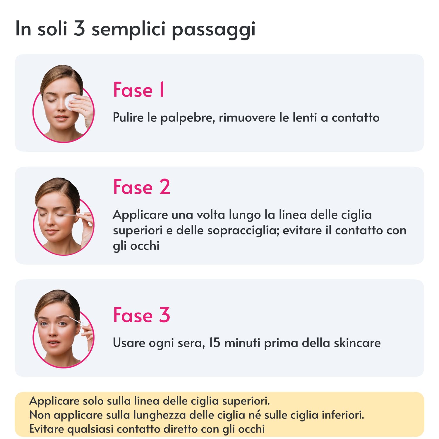 TOPLASH Siero crescita ciglia sopracciglia 3 ml lunghe spesse piene ipoallergenico