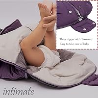 Vista 3 de Saco universal para cochecito – Saco de dormir grueso para invierno, cubierta repelente al agua, manta de corte, se adapta a todos los cochecitos
