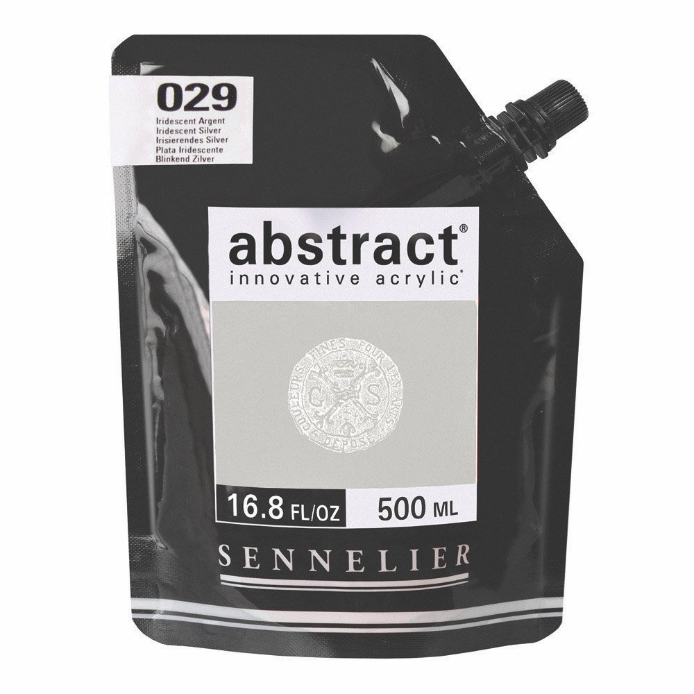 Sennelier Abstract Acrylic 500ml Pouch, Iridescent Silver, (10-121521-029)