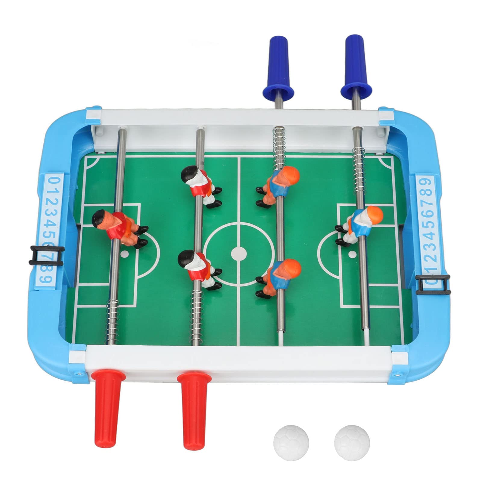 equlup Table Football Toy, Mini Football Tabletop Game Portable Table Soccer Game Foosball Table Fun Puzzle Educational Game Set for Entertainment Party