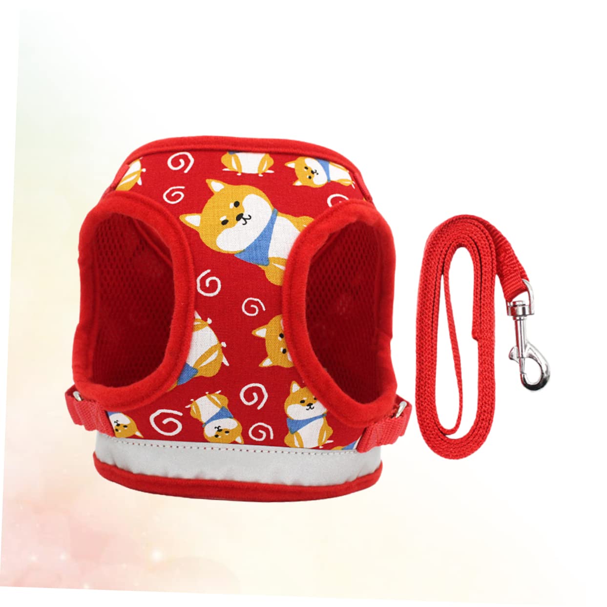 BESPORTBLE 3piezas Arnés para Perros Pequeños Correa Diseño Creativo y Ligero Arnés Antiescape para Cachorros Rojo s