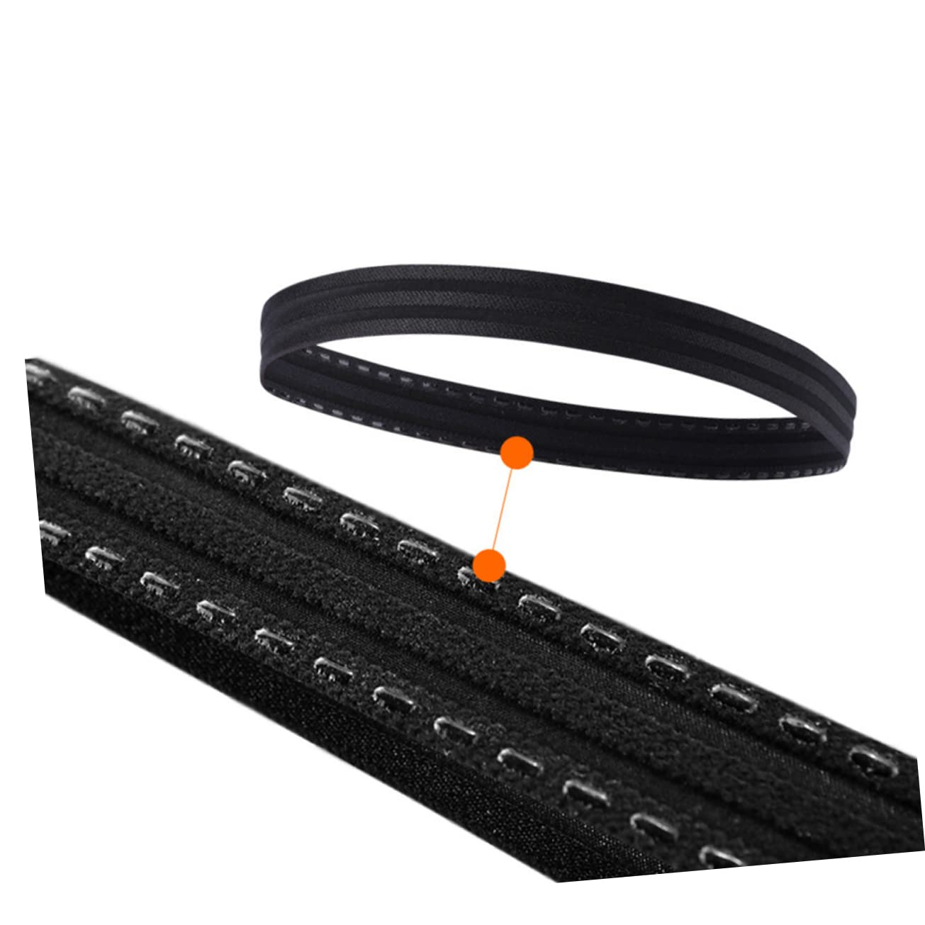 INOOMP 2 Set - Fascia Per Riflettente Sportiva Per Allenamento Non Fascia Per Yoga E Corsa Per Uomo E Donna in Poliestere Per Il Massimo Comfort 3 Pezzi*2
