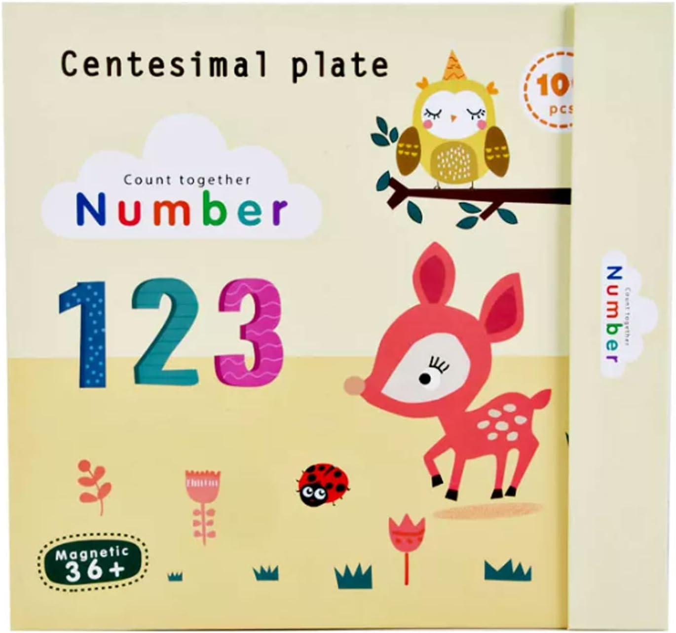 Montessori Book-Style Magnetic Number Board 1-100 Educational Toy Intelligence Development Number Sense Training Toy