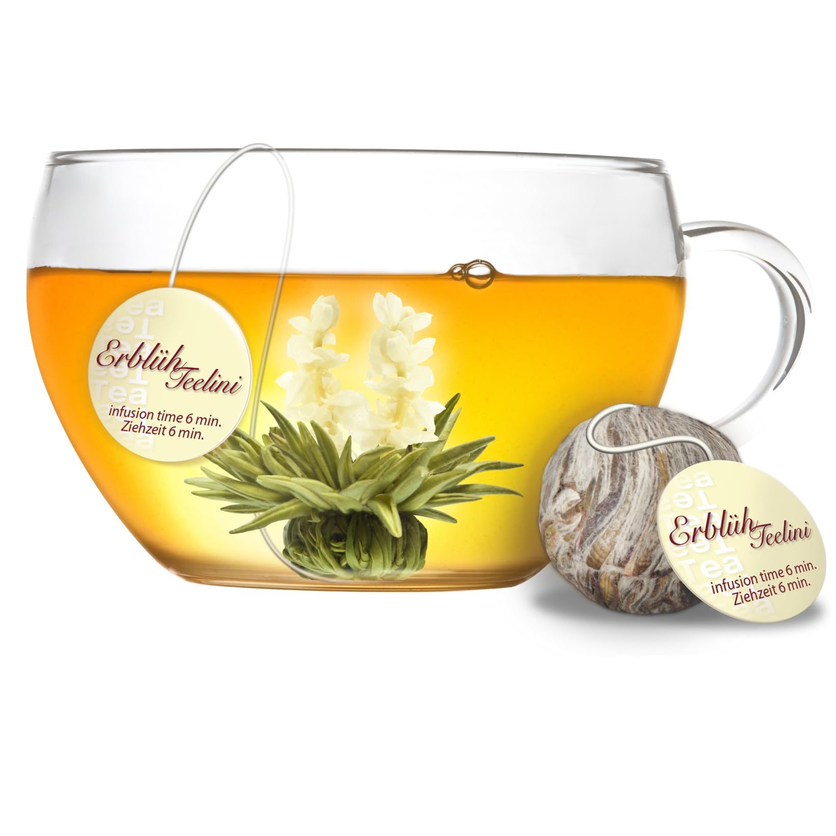 Creano Té Floreciente Teelini 8 flores 4 variaciones té blanco