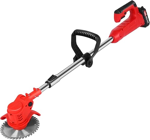 Wacker inalámbrico con 3 cuchillas de tipo, ruedas desmontables, recortadora sin cuerdas de césped, cortadora de césped ligera y herramienta de