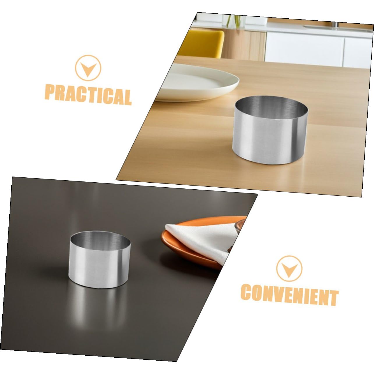8 Piezas Moldes Redondos de Acero Inoxidable para Tartas Anillos para Pasteles Postres y Mousse Resistentes Altas Temperaturas Fácil Limpieza y Desmoldeo Uso Doméstico y