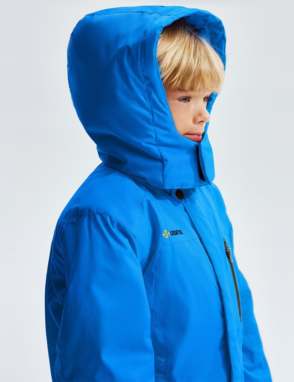 GEMYSE Chaqueta de Esquí Impermeable Niños Abrigo Invierno Antiviento Capucha