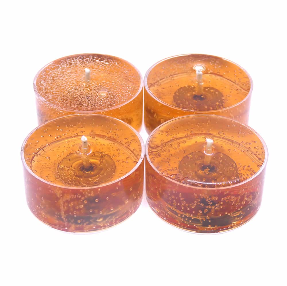 4 Pack of Sandalwood Scented Gel Candle Mineral Oil Based Tea Lights Hand Poured in USA by The Gel Candle CompanyTM - up to 8 Hours Each …