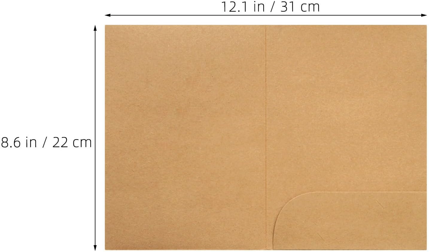 12pcs Kraft Paper Folder with Single Pocket for Documents and Contracts, Space Saving and Burrfree Edges, Lays Flat for Enhanced Paper Protection, for Everyday Work and Setting image 2