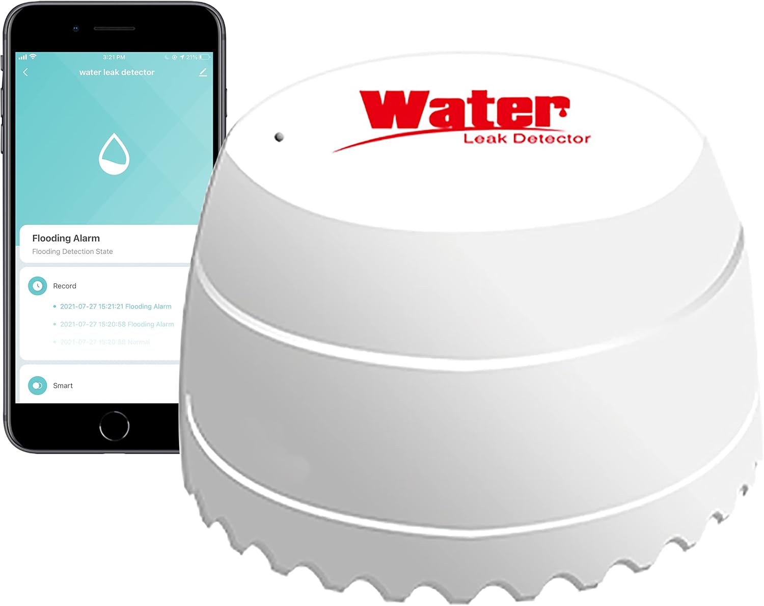 WiFi Water Leak Sensor Alarm, Smart Water Sensor, Wireless Water Leak