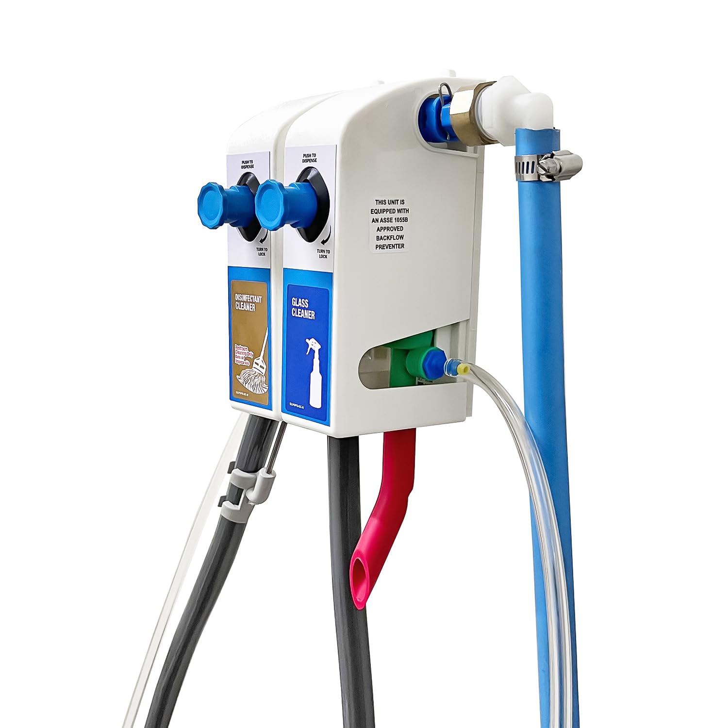 Dual Spray Bottle/Mop Bucket Dispenser - Multi Unit Connection, Cleaning Chemical Dilution Dispenser for Application in Hotel, School, Store, Restaurant, Hospital, 6768