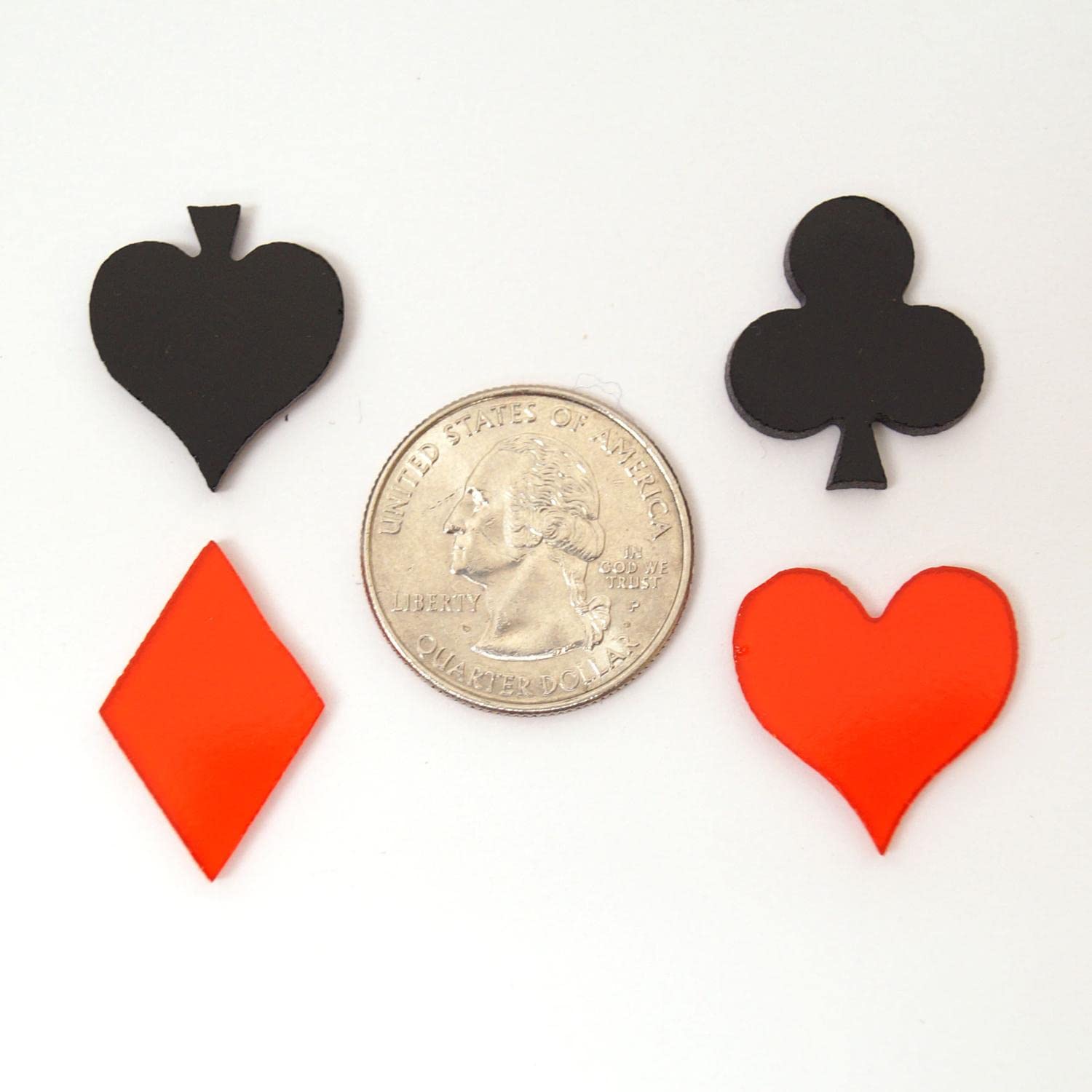 Playing Card Suit Fusible Pre-Cut 4 Piece Set - 90 Coe