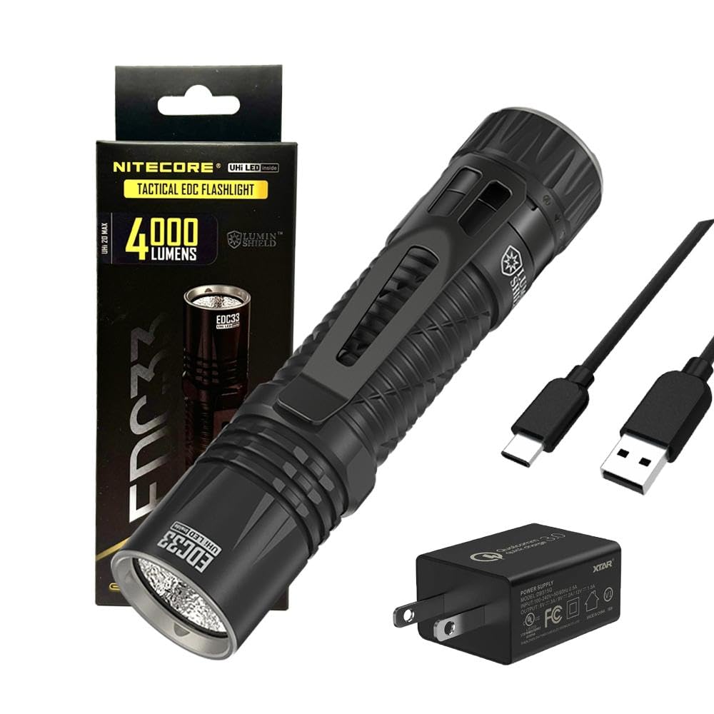 Nitecore EDC33 4000 Lumen Rechargeable EDC Flashlight w/ 3Amp USB