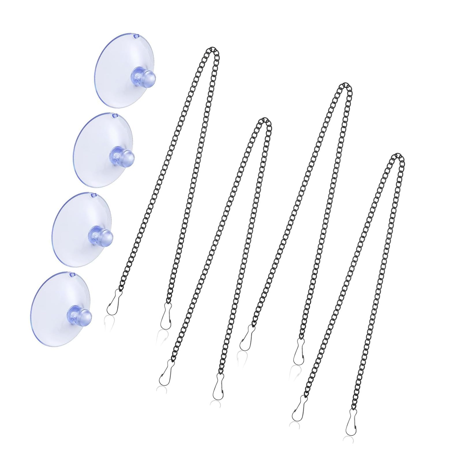 Zbiianxer Multicolor Secure Picture Frame Display Solution 4 Metal Chains And Suction Hooks For Wall Mounting Framed Paintings Multipurpose Display Chains