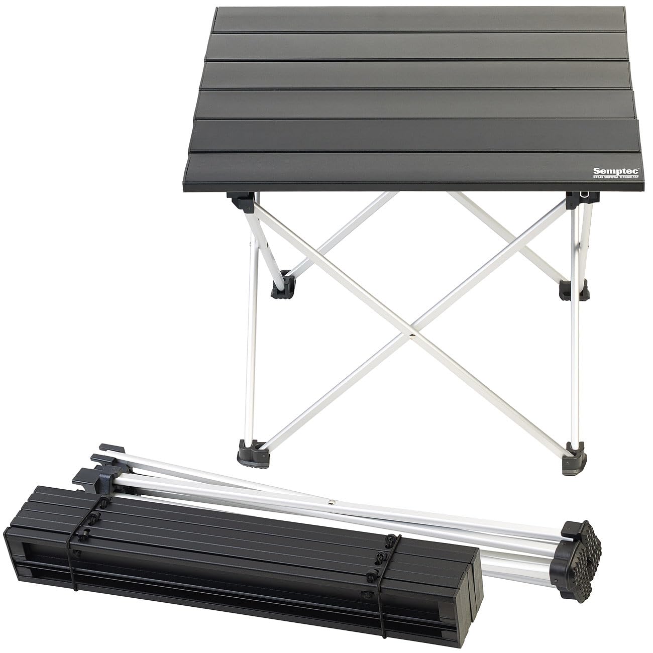 Semptec Urban Survival Technology Tische: 2er-Set Faltbare Aluminium-Campingtische, 910 g, belastbar bis 25 kg (Campingtisch Klapptisch, klein, Möbel)