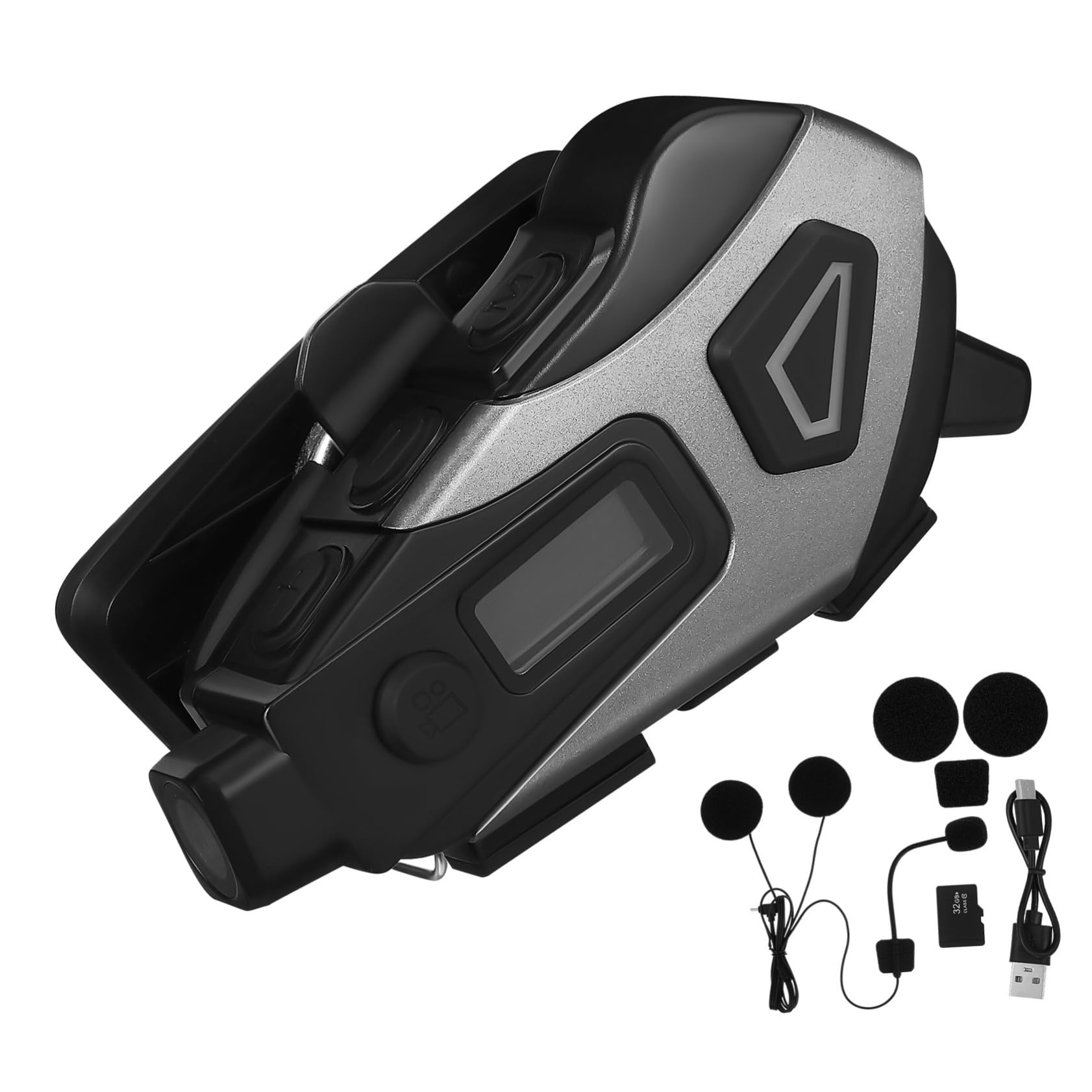 Auricolare Wireless per Casco Moto Cuffie per Casco Abs Versione 5.4 1200 Mah 32 Gb Ipx8 Uomo e Donna