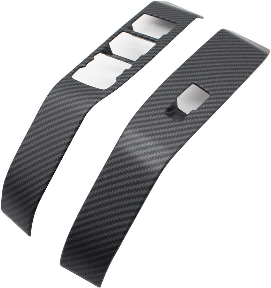 AOSK for Mustang mach e Interior Accessories, mach e Window Lift Switch Panel Full Cover(Matt Carbon Fiber)
