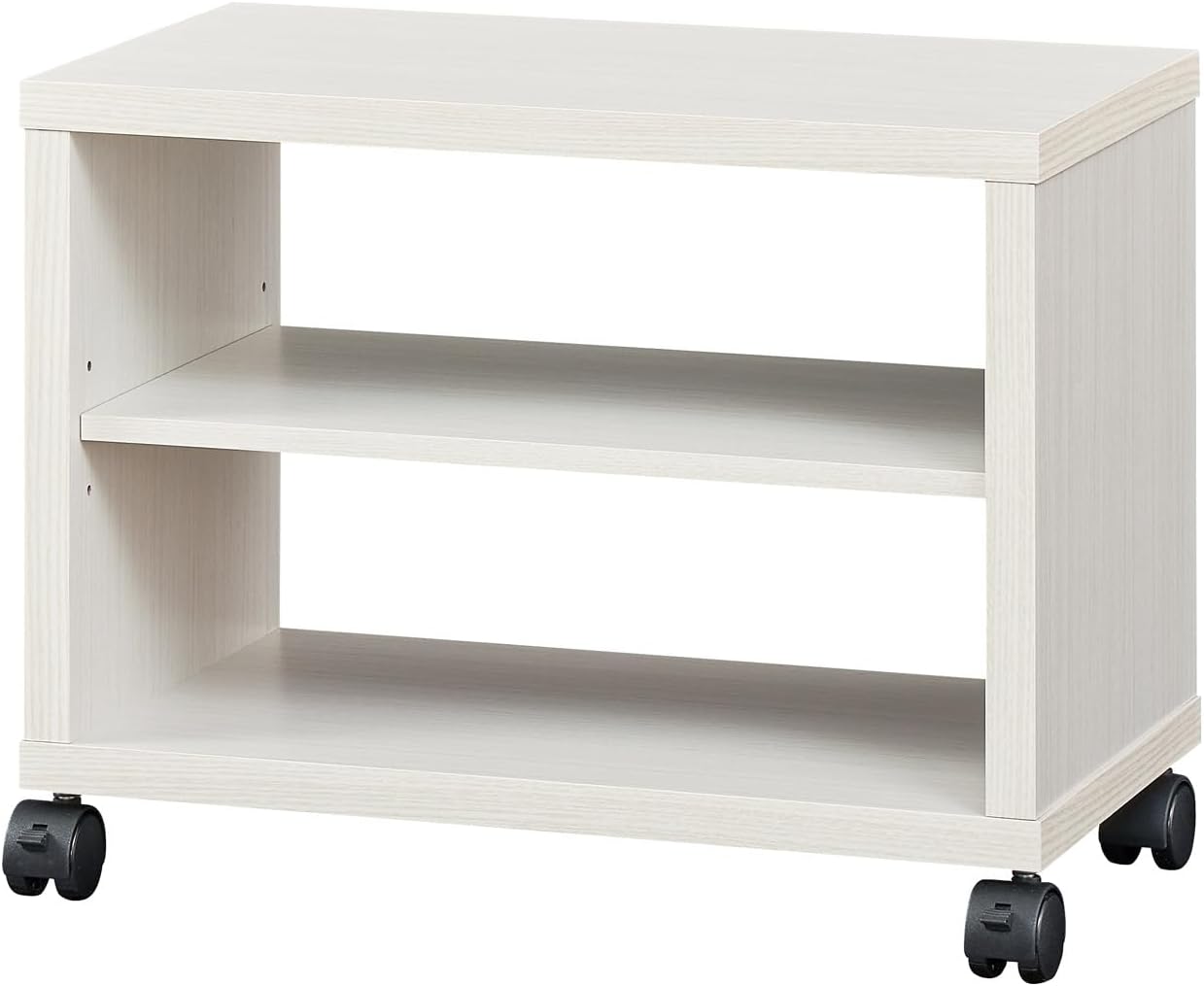 Shirai [for 19-inch TVs] Shirai Sangyo FUL-4050TVWH TV Stand, Lowboard, TV Board with The Same Series, Perfect Size for Single Living Rooms and Small Spaces, White, White Woodgrain, Basic Design,