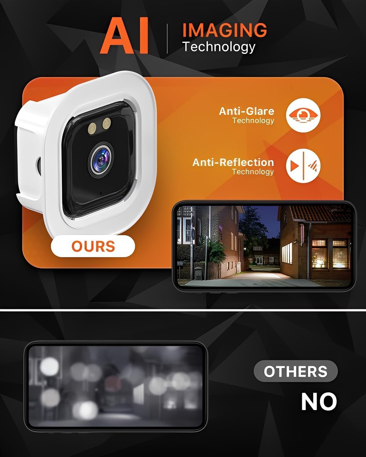 Caméra de Surveillance WiFi Intérieure 2K 3MP, Caméra Fenêtre Anti-Reflet IA, Vision Nocturne Couleur, Détection Mouvement PIR, 2.4G/5G Enregistrement 24/7, Compatible Alexa Installation sans Perçage