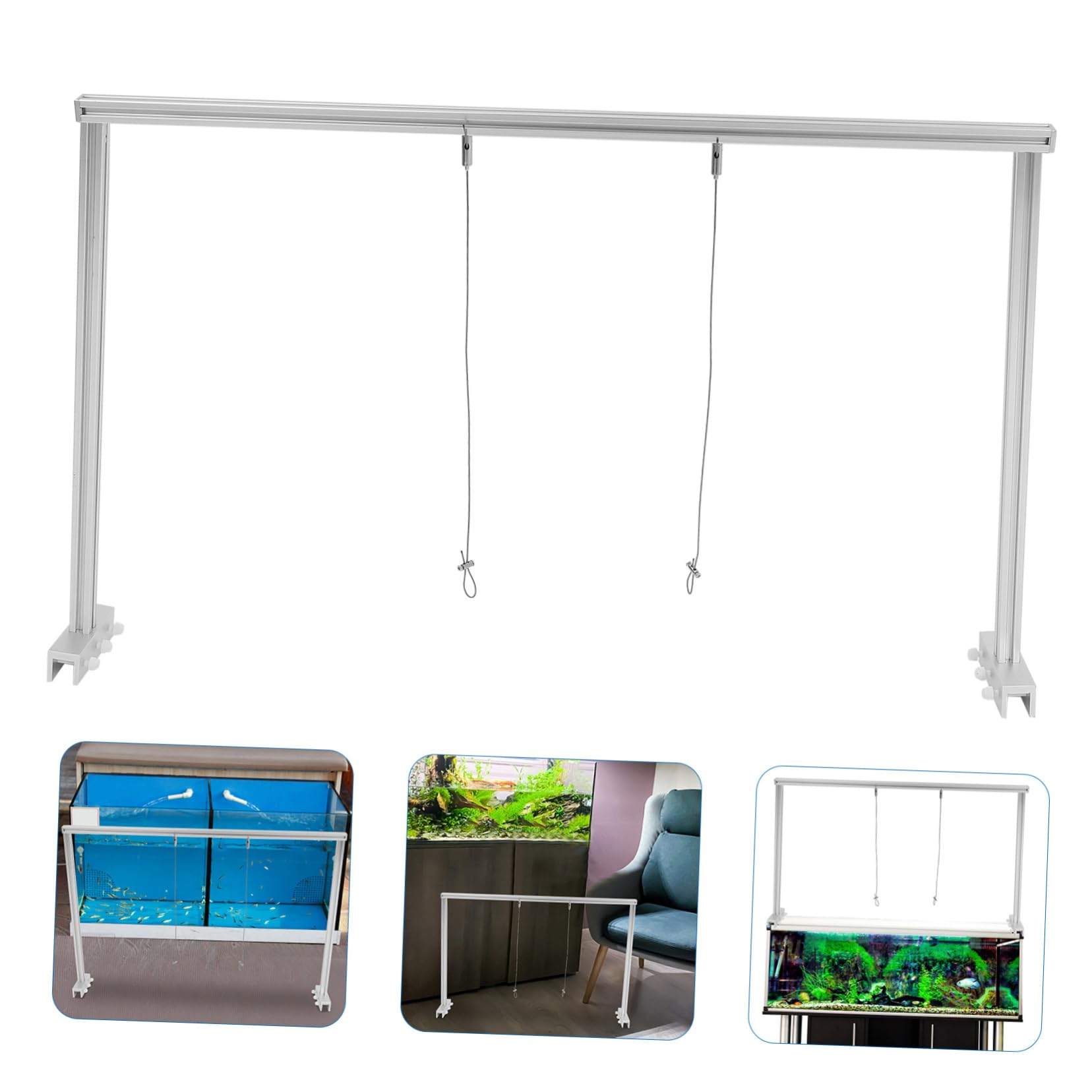 GLEAVI 1 Set supporto luce acquario portalampada per acquari accessori per acquari terrario portalampada a sospensione per acquario supporto per luce dell'acquario Lega di alluminio
