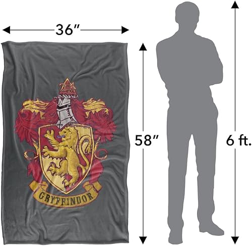Miniatura 5 de Harry Potter Gryffindor Rough Crest Silky Touch Manta súper suave 36 x 58 pulgadas, Gryffindor Rough Crest