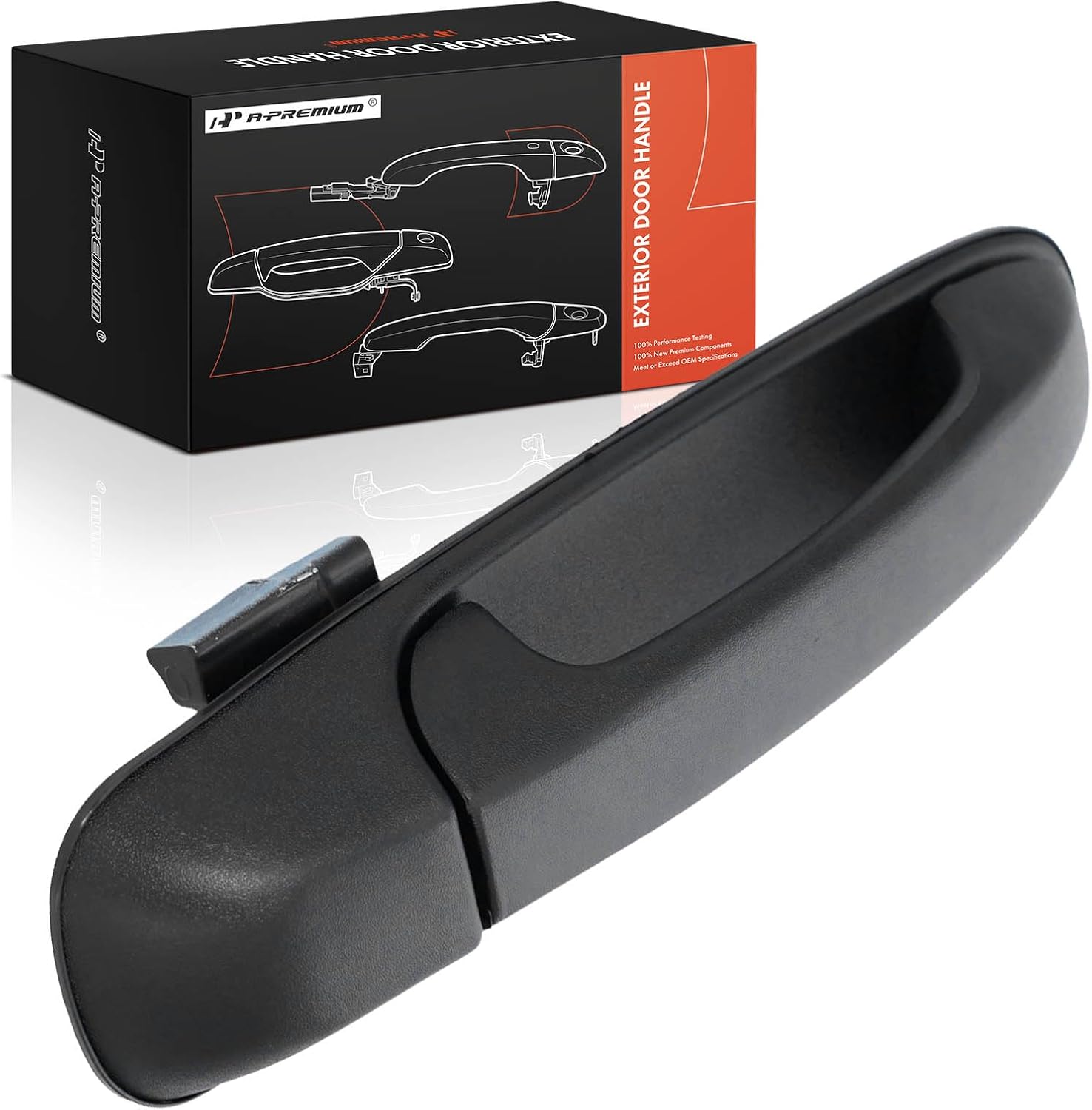 A-Premium Front Right Passenger Side Exterior Door Handle Compatible with Dodge Ram 1500 2002-2008, Ram 2500 2003-2009, Ram 3500 2003-2010, Ram 4500 5500 2008-2010, Dakota & Mitsubishi Raider