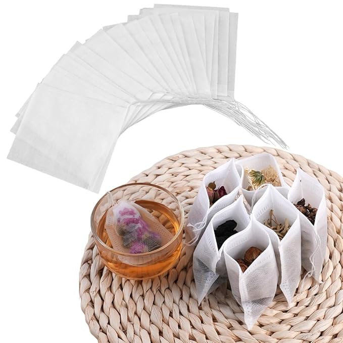 100pcs Tea Filter Bags Small Empty Tea Bags for Loose Tea EcoFriendly Filter Bag Empty Dip Tea