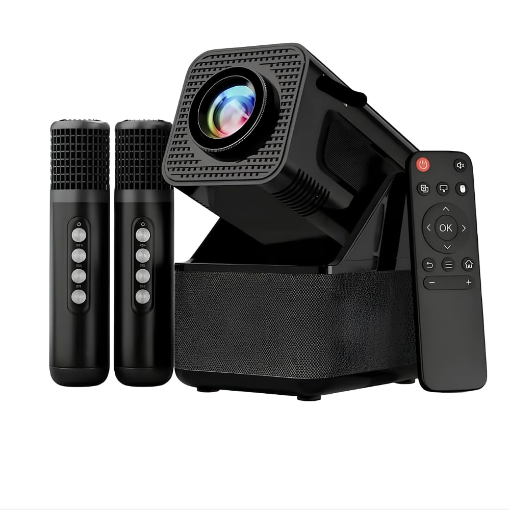 Drumstone (𝐋𝐢𝐦𝐢𝐭𝐞𝐝 𝐓𝐨𝐝𝐚𝐲) Smart Android Projector with 20W Speaker, Dual Wireless Microphones, 1080P and 4K Support, Auto Keystone, Home Theater Projector 𝟏𝟓 𝐘𝐞𝐚𝐫𝐬 𝐖𝐚𝐫𝐫𝐚𝐧𝐭𝐲-image-14