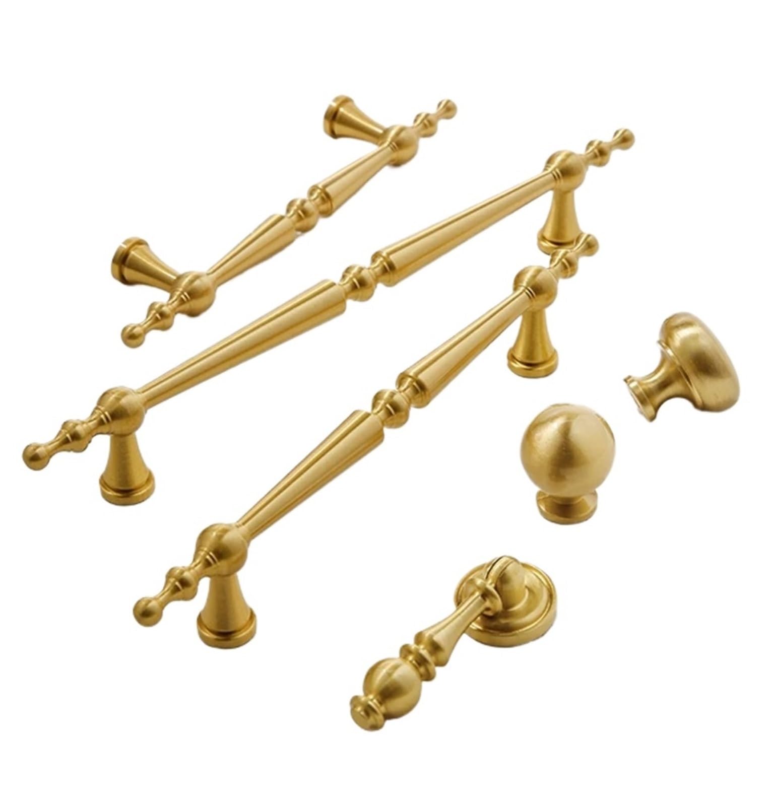 Qvorlth Vintage Cabinet Pulls 2pcs Brass Cabinet Door Handles and Knobs Antique Drawer T Bar Pulls Vintage Kitchen Cupboard Handle Wardrobe Pull Hardware(Knob-25mm)