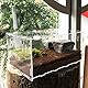 Vinnykud Mini Terrarium Transportbox,Reptil Fütterungsbox aus Acryl, Tragbarer Reptilienzuchtbox Transparent Reptil Zuchtfall für Spinnenechsen, Eidechse, Skorpion, Gehörnter Frosch(37.5×24.6×19.4cm)