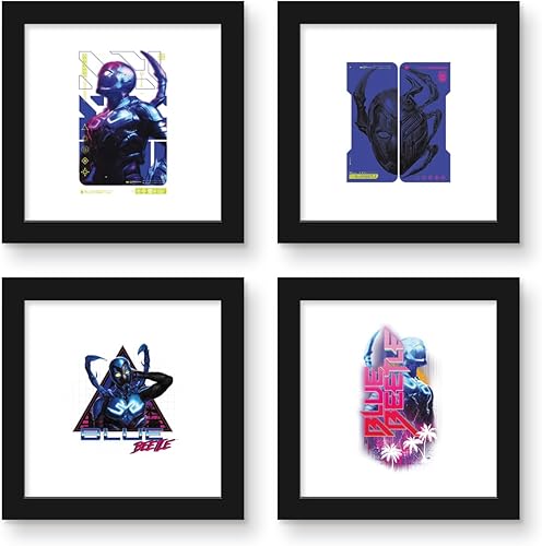 Trends International Gallery Pops DC Comics Movie Blue Beetle - Paquete de arte gráfico para pared (paquete de 4)