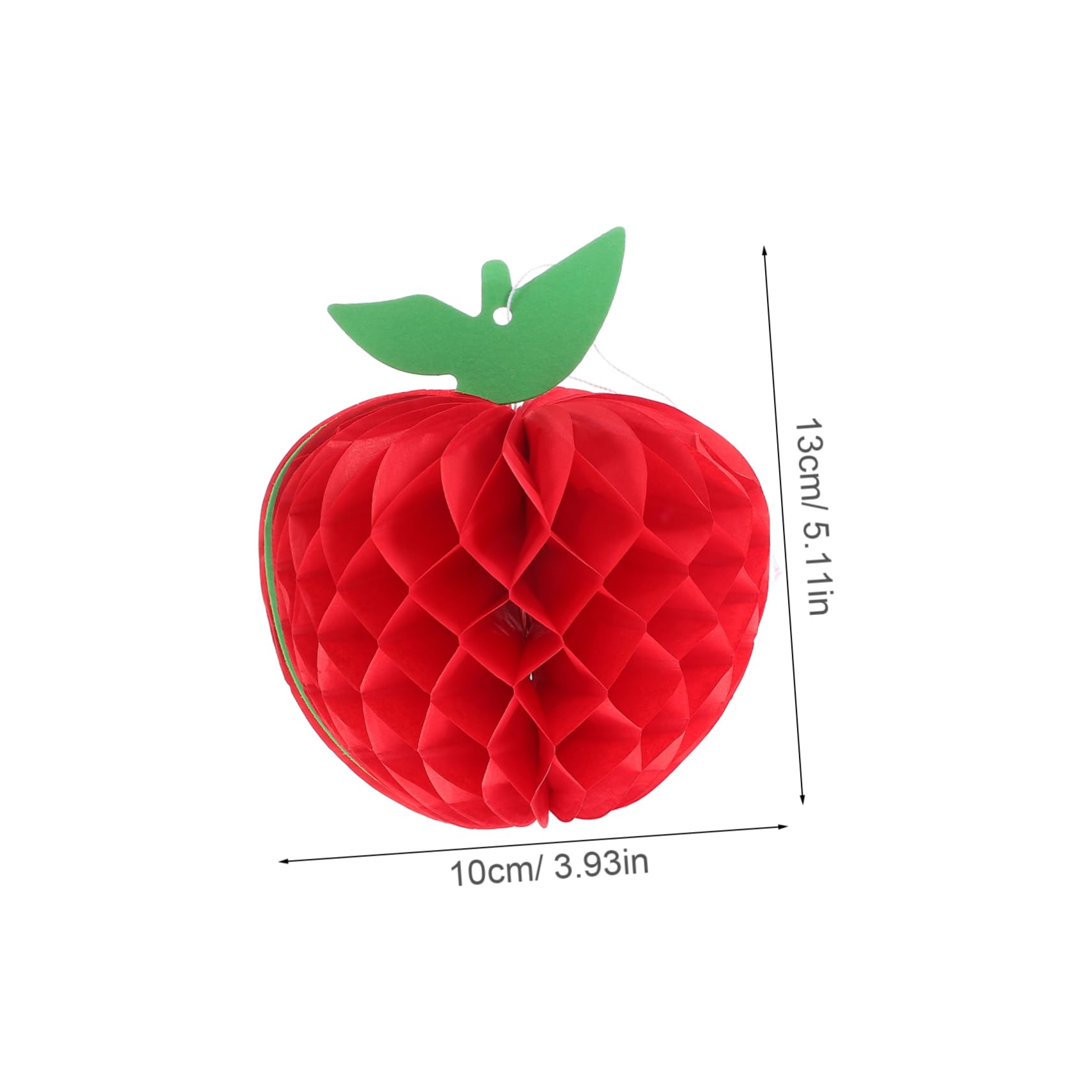 10 Décorations De Table En Forme De Pomme En Papier Nid D'abeille - Pour Fêtes D'anniversaire Et Décoration Festive - 7