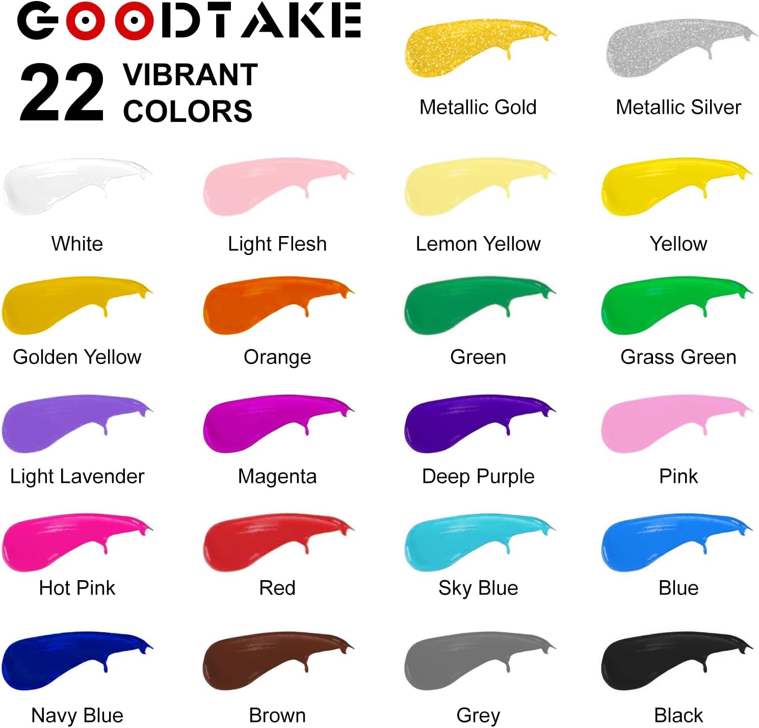 GOODTAKE Large 34-Ounce Bulk Acrylic Paint (2 Bottles x 17 Fl Oz) | Sky Blue Color Craft Paint, Non Toxic Paints for Multi Art Surface on Rocks Crafts Canvas Wood Ceramic (Sky Blue, 34 Fl Oz)