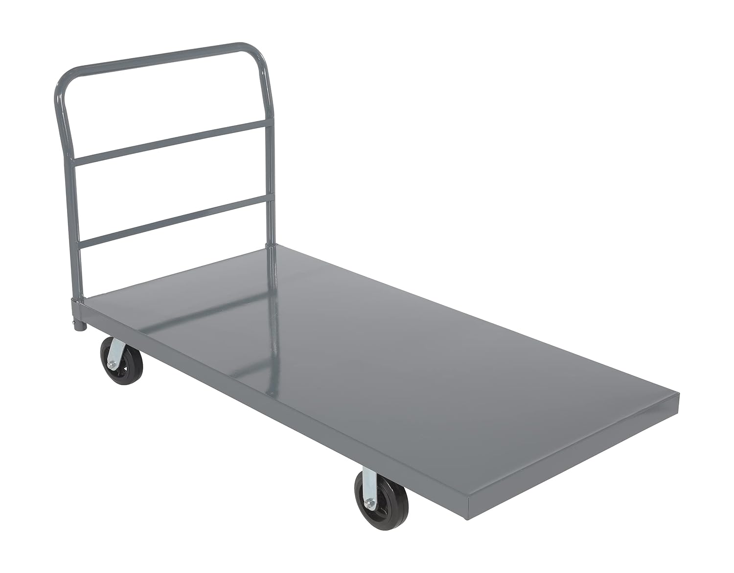 Vestil ECSPT-3060 Steel Smooth Deck Platform Truck 30 in. x 60 in. 2000 Lb. Capacity Gray