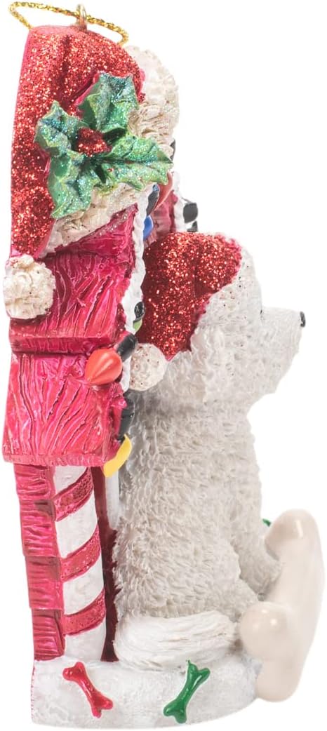 Kurt Adler Bichon Frise with Dog House Ornament