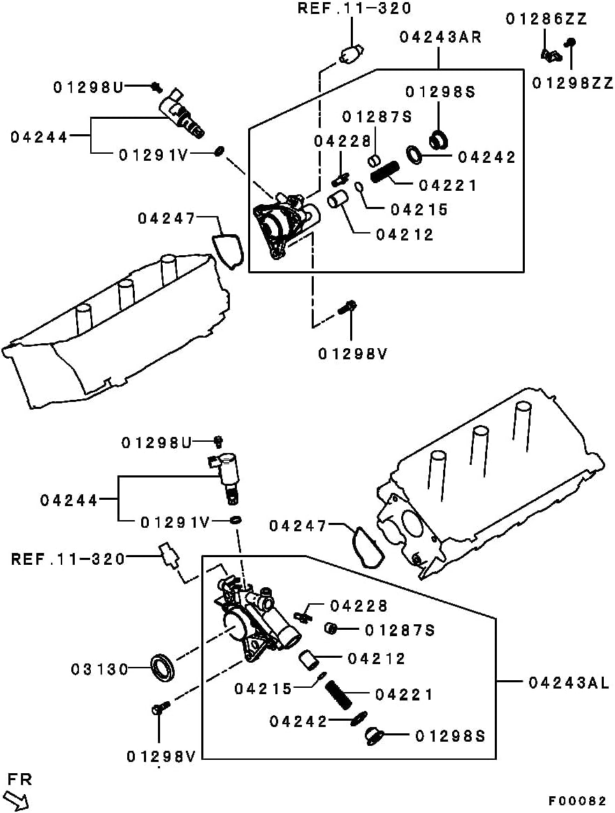 Genuine Mitsubishi Oil Feeder Control Housing Gasket 1028A011